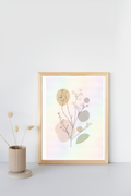 Boho Neutral Wall Art with Flowers