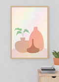 Bohemian Pink Vase Wall Art