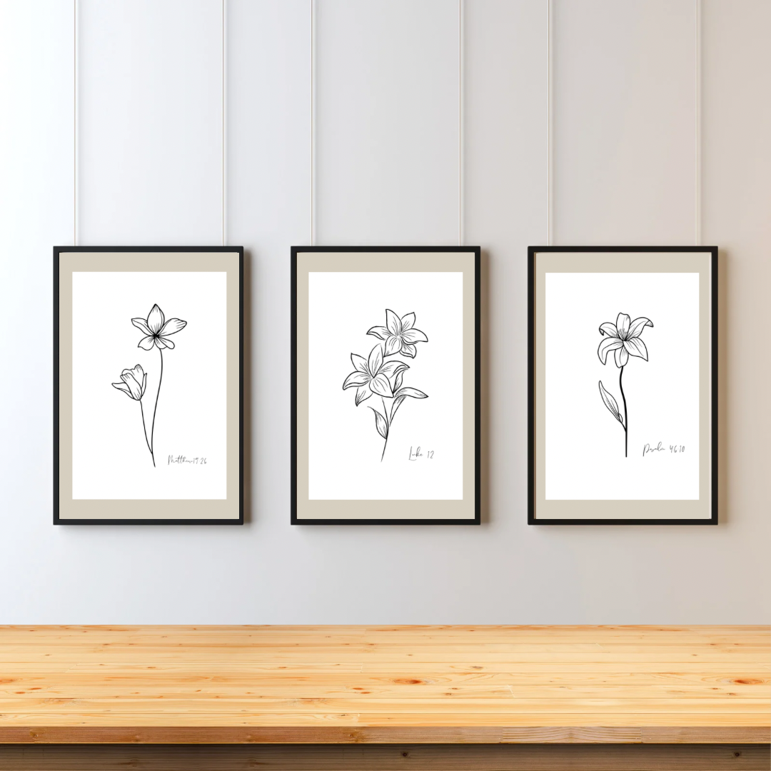 Minimalist Flower wall Art